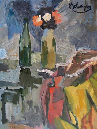 unknow artist Still life with yellow material Spain oil painting art